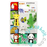 Starpak - Radírgumi 5 db-os állatfigura - Safari