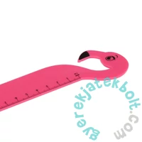 Flamingó formájú műanyag vonalzó - 15 cm