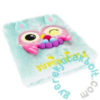 Baglyos szőrmés napló - 15 x 21 cm - Super style (481254)