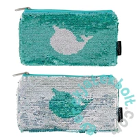 Dupla flitteres neszesszer - Türkiz-ezüst