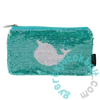 Dupla flitteres neszesszer - Türkiz-ezüst