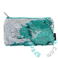 Dupla flitteres neszesszer - Türkiz-ezüst