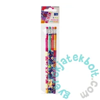 Etno grafit ceruza radírral - 4 db-os