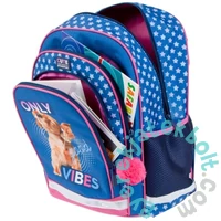 Kutyás ergonomikus iskolatáska, hátizsák - Only Good Vibes