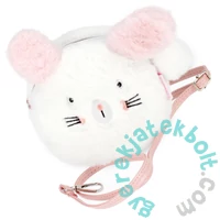 Nyuszis szőrmés kör alakú válltáska