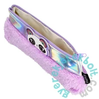 Pandás holografikus szőrmés tolltartó