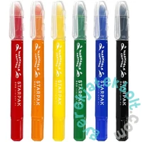 6 színű mosható zsírkréta készlet (518462)