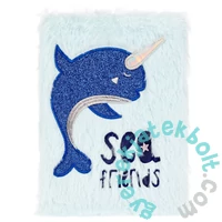 Bálnás plüss napló csillámokkal - A5