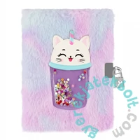 Cicás szőrmés kulcsos napló - A5/80 lap - Bubble (564707)