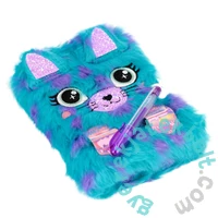 Cicás szőrmés kulcsos napló - A6/60 lap - flitterekkel (564706)