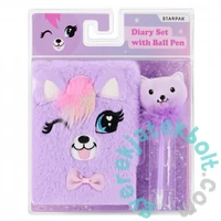 Cicás szőrmés napló tollal (541491)