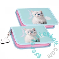 Cicás kihajtható tolltartó - kék, rózsaszín (550991)