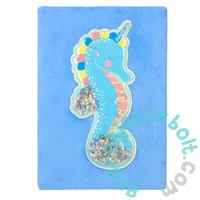 Csikóhalas plüss napló csillámokkal - A5