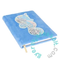 Csikóhalas plüss napló csillámokkal - A5