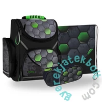 Starpak - Focis ergonomikus iskolatáska ovális tolltartóval - Black Football (527145-1-szett)
