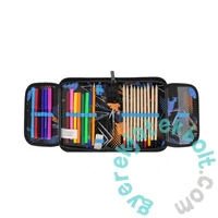 Focis kihajtható felszerelt tolltartó - kék (551894)