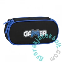 Gamer ovális tolltartó - fekete (550911)