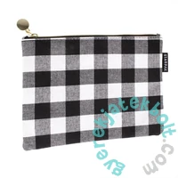 Kockás egyterű tolltartó, neszesszer