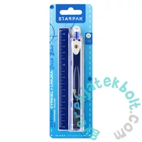 körző, vonalzóval - kék (561877)