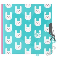 Nyuszis kulcsos napló 14 x 14 cm