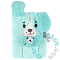 Kutyás szőrmés kulcsos napló - A5/80 lap - kék (564709)