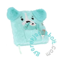 Kutyás szőrmés kulcsos napló - A5/80 lap - kék (564709)