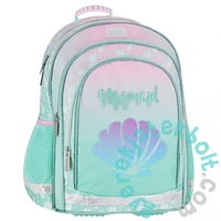 Mermaid iskolatáska, hátizsák - 3 rekeszes - kagylós (550874)
