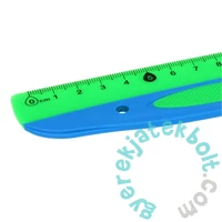 Műanyag 15 cm-es vonalzó - Kék-zöld