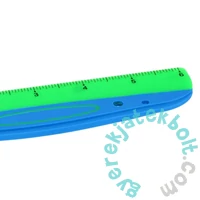 Műanyag 15 cm-es vonalzó - Kék-zöld