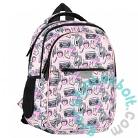 Music iskolatáska, hátizsák - 3 rekeszes - pink (552316)
