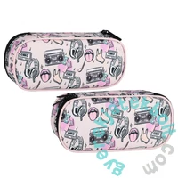 Music ovális tolltartó - pink (552325)