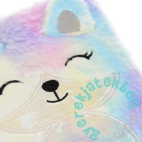 Rókás szőrmés napló - A6/80 lap - pasztell (564732)