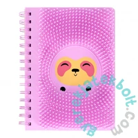 Rózsaszín A/5 szilikonos spirálfüzet - csíkos (553738)