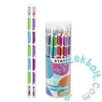 Színes HB grafit ceruza radírral, szorzótábla mintával