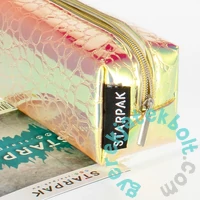 Arany színű szögletes tolltartó - Holografikus hatás