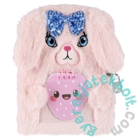 Szőrmés kulcsos napló - Rózsaszín, nyuszis (526046)