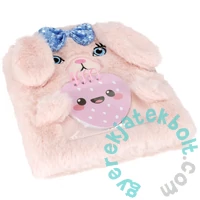 Szőrmés kulcsos napló - Rózsaszín, nyuszis (526046)