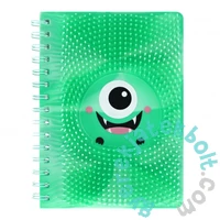 Szörnyes A/5 szilikonos spirálfüzet - csíkos (553737)