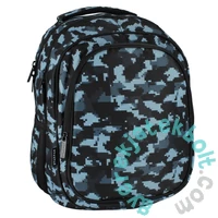 Terepmintás 2 rekeszes iskolatáska, hátizsák - Moro Black (506132)