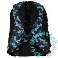 Terepmintás 2 rekeszes iskolatáska, hátizsák - Moro Black (506132)