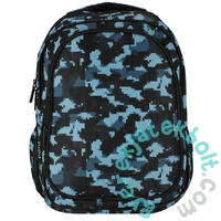 Terepmintás 2 rekeszes iskolatáska, hátizsák - Moro Black (506132)