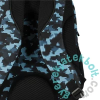 Terepmintás 2 rekeszes iskolatáska, hátizsák - Moro Black (506132)