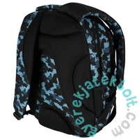 Terepmintás 2 rekeszes iskolatáska, hátizsák - Moro Black (506132)