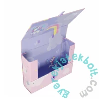 Unikornis fogantyús irattartó A4/95 mm - szivárvány (536857)