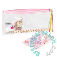 Unikornis írószer készlet cipzáros tartóban