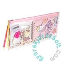 Unikornis írószer készlet cipzáros tartóban