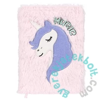 Unikornis plüss napló - A5 - pasztell pink