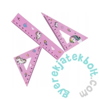 Vonalzókészlet, műanyag, 3 db-os Unikornis (538972)