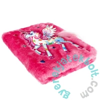 Unikornisos szőrmés napló - 15 x 21 cm