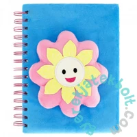 Virágos plüss napló - 17 x 21 cm